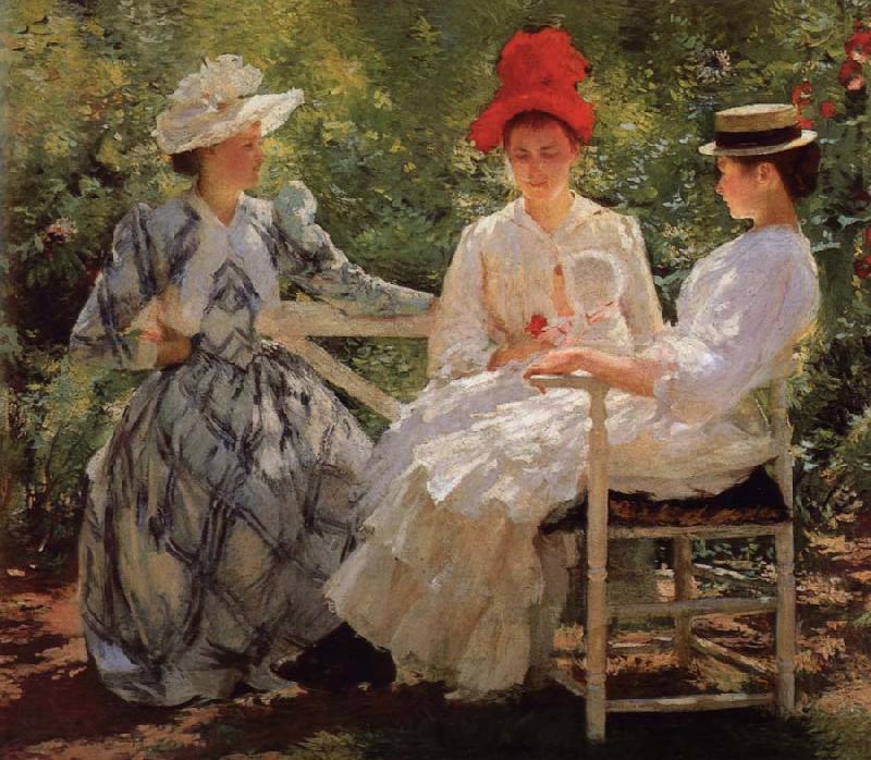 Edmund Charles Tarbell In a Garden oil painting picture